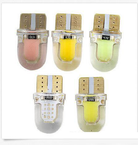 100PCS T10 192 194 168 W5W COB 8SMD SILICA Super Bright LED AMPOULES Blanc Rouge Rose Ice bleu Jaune Bleu Vert