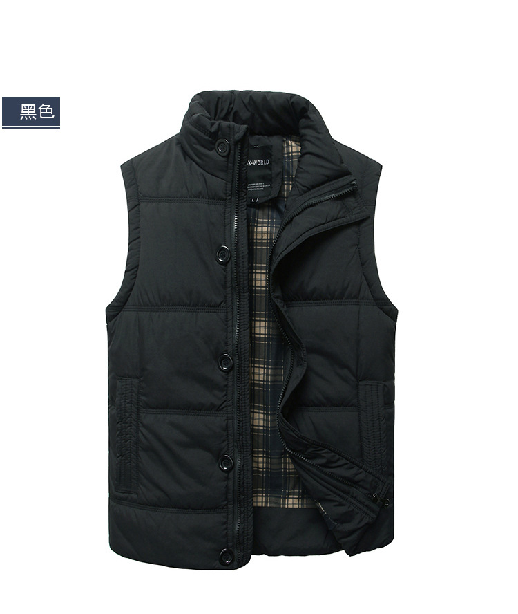 Fall-Zipper & Snap Placket Winter Man Casual Vest Plus Size M-3XL Brand New Pocket Design Mandarin Collar Men Warm Waistcoat