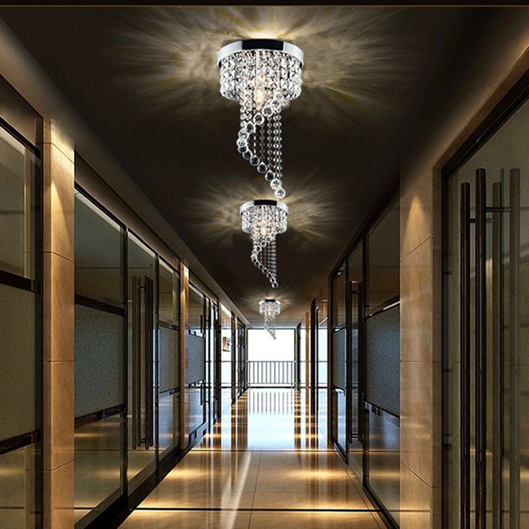 Crystal 20/25cm Chandelier Ceiling Lighting crystal ball chandelier Flush Mount Ceiling Light Lamp for Aisle Stair Hallway Porch Lights s