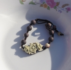 Natural purple jade, carved by hand. Double pig GongFu (lucky) bracelets