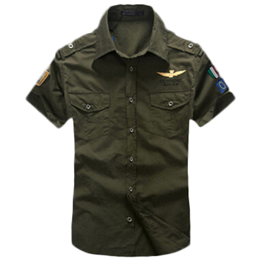 Wholesale-2016 New Arrive Mens Cargo Shirt Men Casual Shirt Solid Short Sleeve Shirts Work Shirt with Wash Standard Cotton 40hfx, White
Wholesale-2016 New Arrive Mens Cargo Shirt Men Casual Shirt Solid Short Sleeve Shirts Work Shirt with Wash Standard Cotton 40hfx, White