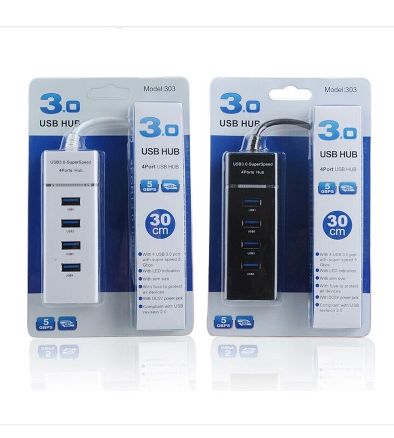 High Speed 5Gbps 4 Ports USB HUB 4 port usb 3.0 hub Splitter Adapter for Laptop PC / Notebook / Computer Peripherals Accessories
High Speed 5Gbps 4 Ports USB HUB 4 port usb 3.0 hub Splitter Adapter for Laptop PC / Notebook / Computer Peripherals Accessories