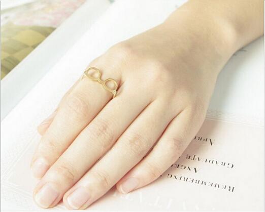 New Fashion jewelry punk glasses design finger rings for women ladie's whole2577
New Fashion jewelry punk glasses design finger rings for women ladie's whole2577