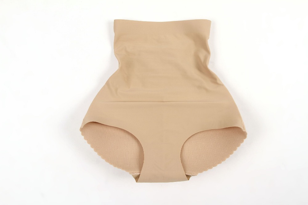 Wholesale-High Waist Padded Seamless Underwear Panties Women Pants Body Shaper Push Up Hips Girdle S-XL