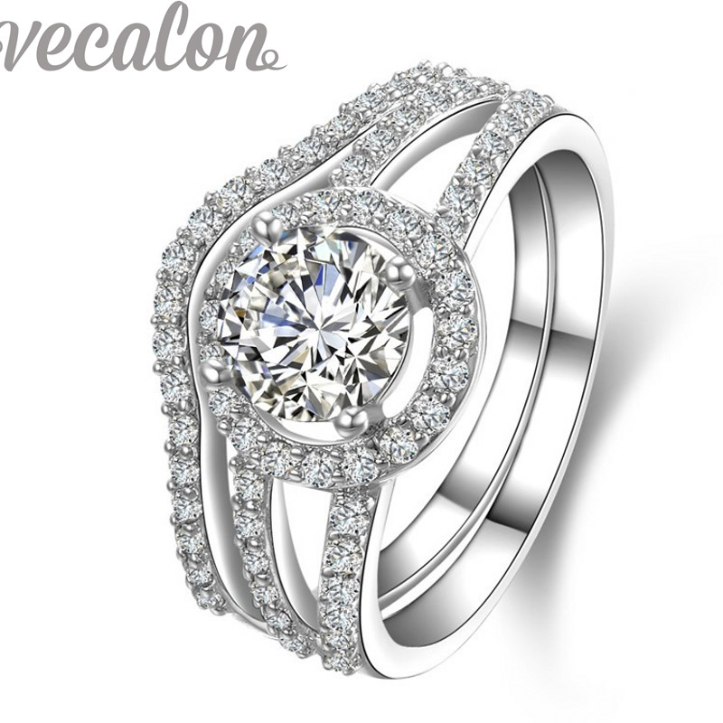 Vecalon 2016 new fashion ring Wedding Band ring set for women 3ct Simulated diamond Cz 10KT White Gold Filled Female Party ring
Vecalon 2016 new fashion ring Wedding Band ring set for women 3ct Simulated diamond Cz 10KT White Gold Filled Female Party ring