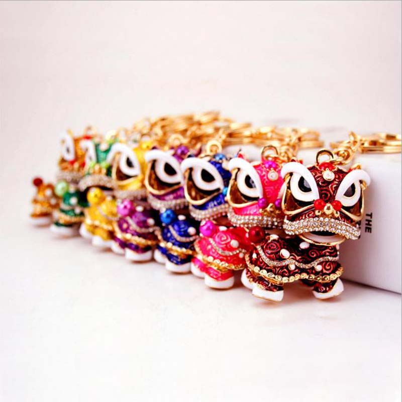 Lovely Chinese style lion dance keychain ancient mascot key chains fashion crystal animal keyring enamel key ring holder pendant
Lovely Chinese style lion dance keychain ancient mascot key chains fashion crystal animal keyring enamel key ring holder pendant