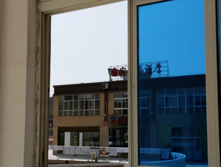 Blue Mirror Chrome Wiindow Tint Film Solar Film For building window SELF ADHESIVE size 1.52x30M 4.98X98FT