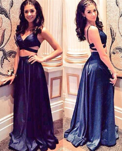 Dark Navy Blue Prom Dresses Custom Made two piece Vestidos de Festa V Neck Long Evening Gowns, Pink
Dark Navy Blue Prom Dresses Custom Made two piece Vestidos de Festa V Neck Long Evening Gowns, Pink