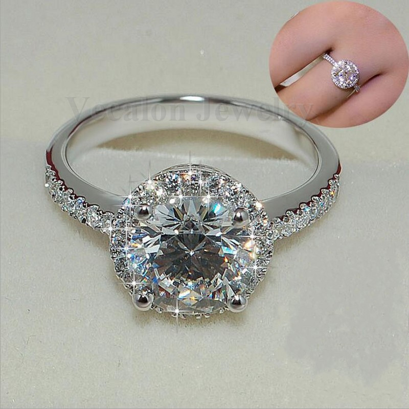 Vecalon Genuine Women Jewelry ring 2ct Simulated diamond Cz 925 Sterling Silver Engagement wedding Band ring for women Gift
Vecalon Genuine Women Jewelry ring 2ct Simulated diamond Cz 925 Sterling Silver Engagement wedding Band ring for women Gift