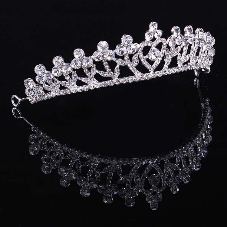 Hot Elegant New Stylish Pretty Silver Crystal Rhinestone Wedding Bridal Crown Tiara Hair Jewelry Women Party