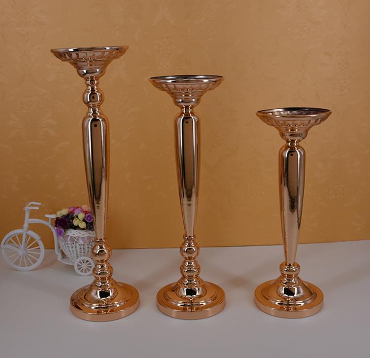 The wedding prop path table vase gold plating carrot column European style flower ware stage master WQ15