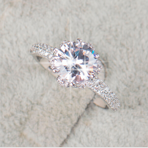 Solitaire Sterg Sier Topaz wer Rings: Size 5-10 Jewelry Gift