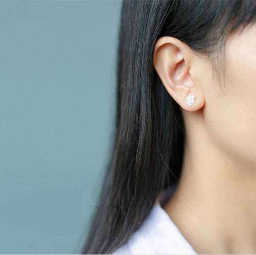 30Pair- S035 Tiny Snowflake Stud Earrings Cute Winter Snow Stud Earrings for Women Christmas Holiday Jewelry Gifts