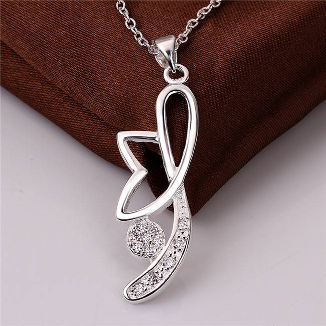 Hot sale water bottle Pendant necklace white gemstone sterling silver plate necklace STSN504,fashion 925 silver necklace factory direct sale