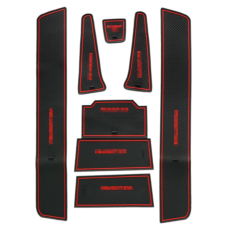 High Quality 8pcs Interior Non-slip Door Cup Holder Black Rubber Mats Red Line For Peugeot 508
High Quality 8pcs Interior Non-slip Door Cup Holder Black Rubber Mats Red Line For Peugeot 508