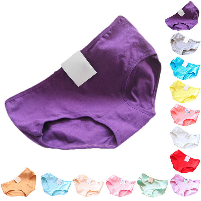 Wholesale-Promotion Sexy Lady Womens Cotton Underwear Briefs Panties Knickers Lingerie Candy Color