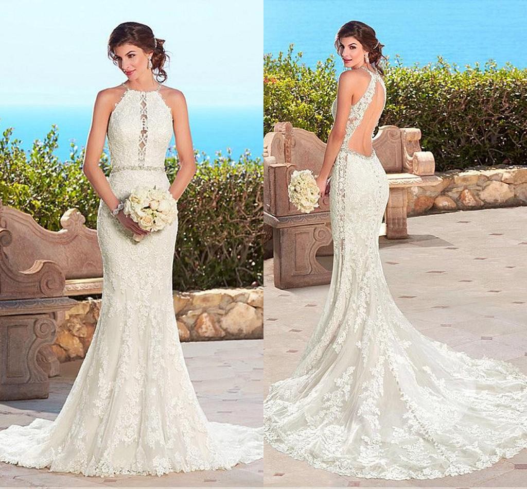 Kitty Chen Lace Mermaid Beach Vintage Wedding Dresses 2019 New Halter Neck Backless Beaded Belt Appliques Summer Beach Boho Bridal Gowns, Gold
Kitty Chen Lace Mermaid Beach Vintage Wedding Dresses 2019 New Halter Neck Backless Beaded Belt Appliques Summer Beach Boho Bridal Gowns, Gold