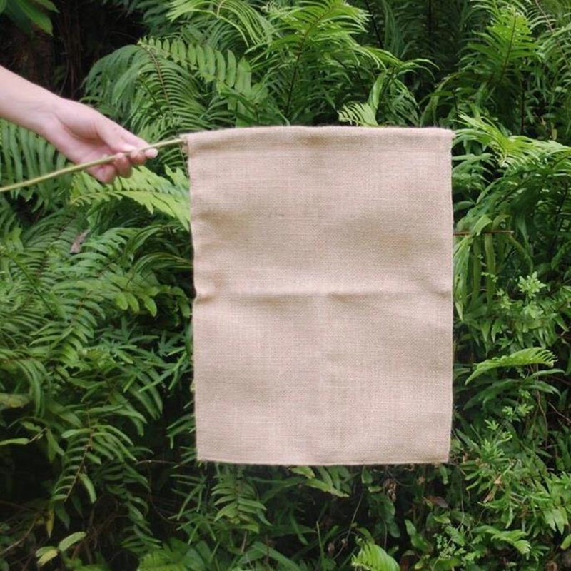 DIY Burlap Garden Flags 4Styles 12"Wx18"H DIY Jute Liene Yard House Decorative Hanging Flag Courtyard Printed Ads Flags fast shipping