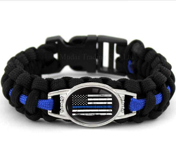 Black Blue THIN BLUE LINE American flag BACK THE BLUE POLICE Paracord Survival Outdoor Camping Bracelet for Women & men Girlfriend, Golden;silver
Black Blue THIN BLUE LINE American flag BACK THE BLUE POLICE Paracord Survival Outdoor Camping Bracelet for Women & men Girlfriend, Golden;silver