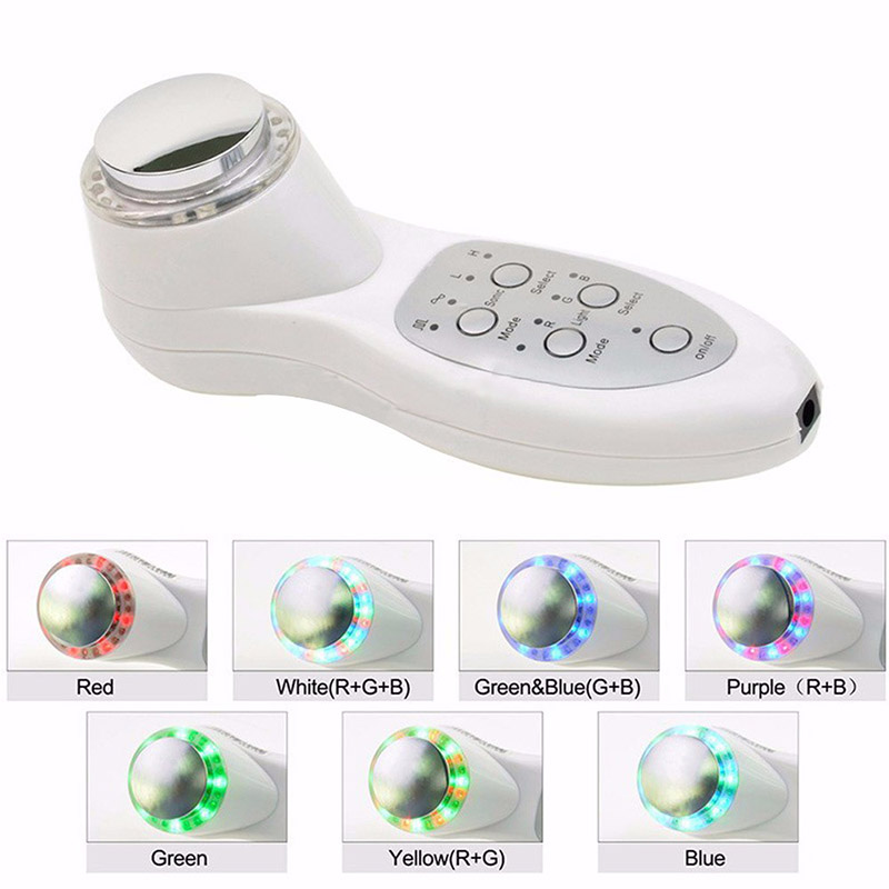 7 color LED Ultrasonic 3Mhz Photon LED Lights Skin Rejuvenation Face Lift Ultrasonic Facial Massager device
7 color LED Ultrasonic 3Mhz Photon LED Lights Skin Rejuvenation Face Lift Ultrasonic Facial Massager device