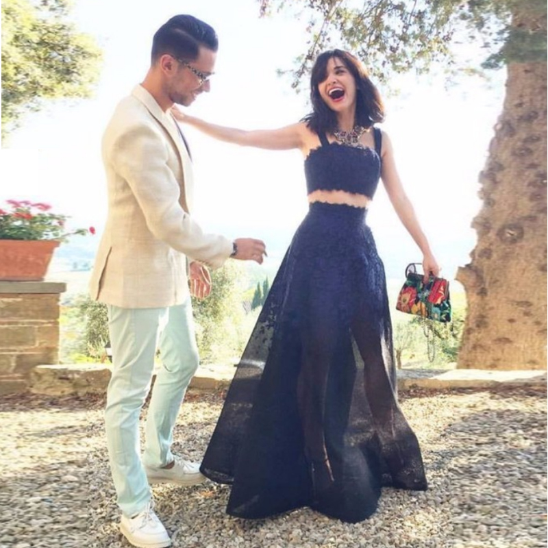Navy Blue Two Piece Prom Dresses Spaghetti Straps Lace Organza Floor Length See Through Skirt Aline Black Evening Dresses Party Dresses, Brown
Navy Blue Two Piece Prom Dresses Spaghetti Straps Lace Organza Floor Length See Through Skirt Aline Black Evening Dresses Party Dresses, Brown