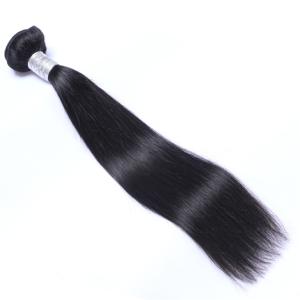 Indian Virgin Human Hair Straight Unprocessed Remy Hair Weaves Double Wefts 100g/Bundle Can be Dyed Bleached Hair Extensions