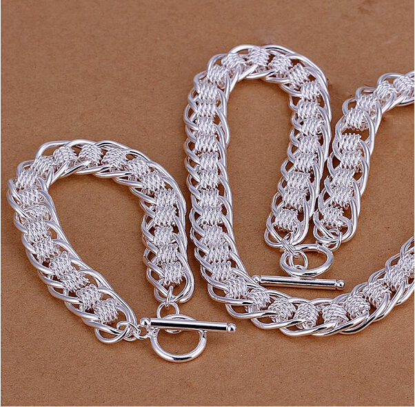 Hot sale heavy 122g 925 silver jewelry set 18x8 inches WGS055,fashion unisex sterling silver plated neckace charm bracelet set
Hot sale heavy 122g 925 silver jewelry set 18x8 inches WGS055,fashion unisex sterling silver plated neckace charm bracelet set