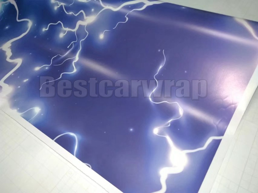 Blue Flashing Camoufalge Vinyl For Car Wrap With Air Release / air bubble free CAMO film for Truck / boat graphics coating 1.52X30M (5x98ft)