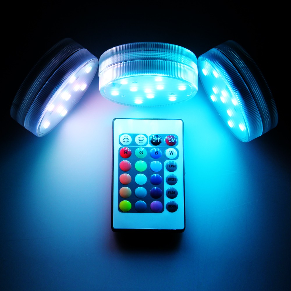 LED Submersible Candle floral tea Light flashing Waterproof wedding party vase decoration lamp hookah shisha accessories - view 8