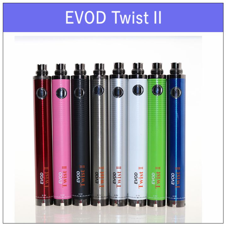 EVOD Twist II 2 VV battery - 1300 1600mAh Variable Voltage 3.3v-4.8v battery VS tesla sidewinder 2 battery
EVOD Twist II 2 VV battery - 1300 1600mAh Variable Voltage 3.3v-4.8v battery VS tesla sidewinder 2 battery