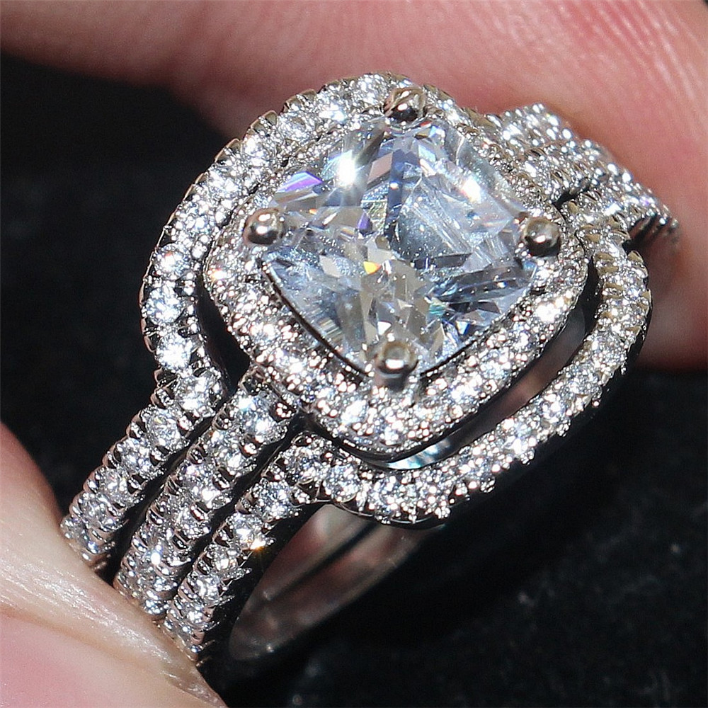 Women's Fashion Square CZ Diamond Gemstone Ring Set Jewelrys Luxury 10KT white gold filled Eternal Wedding Band Rrings for Women 3 in 1
Women's Fashion Square CZ Diamond Gemstone Ring Set Jewelrys Luxury 10KT white gold filled Eternal Wedding Band Rrings for Women 3 in 1