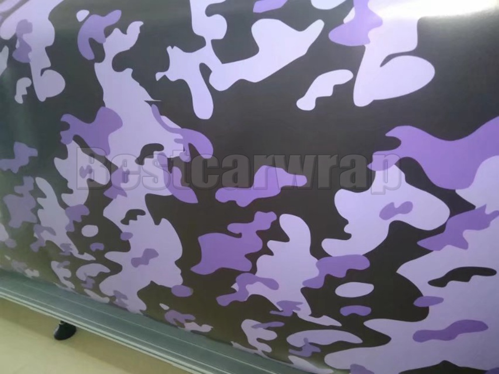 Purle Snow Camoufalge Vinyl For Car Wrap With Air Release / air bubble free CAMO film for Truck boat graphics coating 1.52X30M (5x98ft)