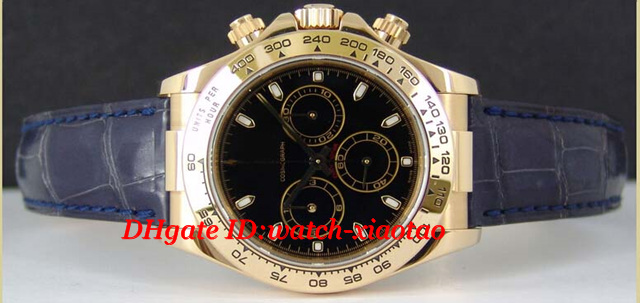 Top Quality Luxury Mans Watches Leather Bracelet Men's 40mm 18kt Gold Black Index on Strap - 116518 Mechanical Fashion Brand Men's watch
Top Quality Luxury Mans Watches Leather Bracelet Men's 40mm 18kt Gold Black Index on Strap - 116518 Mechanical Fashion Brand Men's watch