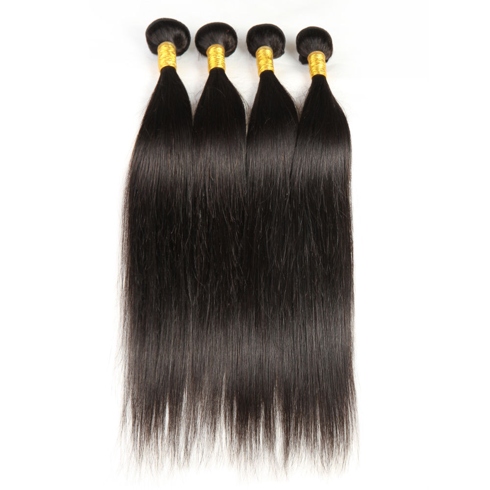 

Grade 6A!!! brazilian Peruvian indian Malaysian Hair Extensions straight Double Weft No Shedding NO Tangle Durable 60g 4pcs