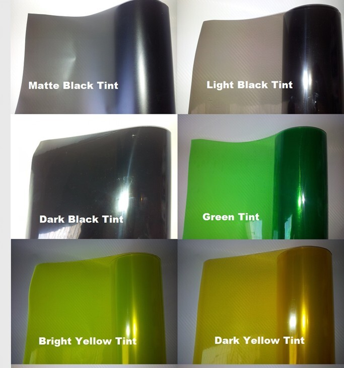 2 Rolls Car Headlights Tinting Headlamp Tint film Light black smoke tint size 0.3x10m/Roll