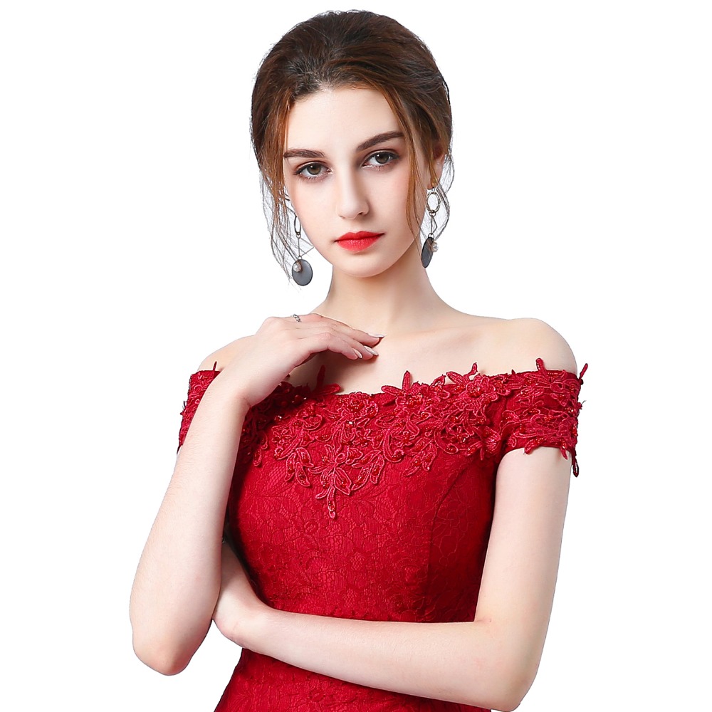 Long Mermaid Evening Dress Off the Shoulder Blue Beaded Robe Femme Bal Prom Evening Gowns Dress Black Backless Party Dress