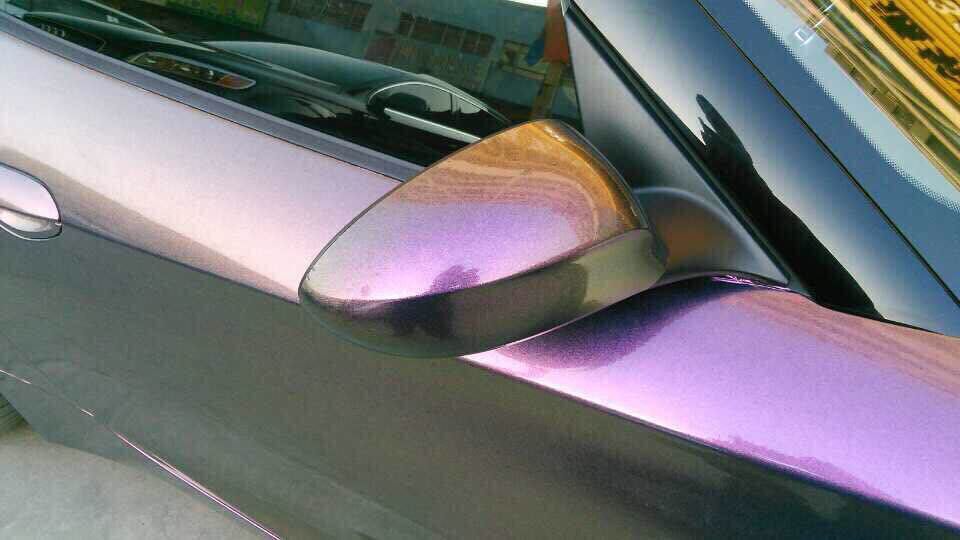 Gloss Metallic Purple to Bronze Flip Glitter Vinyl - Car Wrap Film with air bubble free Chameleon covering foil size 1.52x20m/Roll