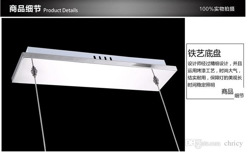 Modern LED Pendant Lights Acrylic Hanging Lamp 1200mm Restaurant Lighting Fixture for Dining Room Bedroom Livingroom Decor