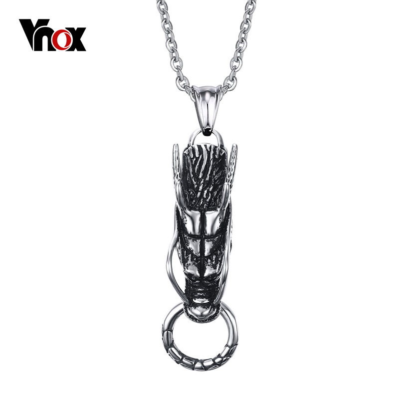 Chinese Dragon Head Power Symbol Pendants & Necklaces for Men Punk Metal Mens Pendant Charms Jewelry Free 20 inch Chain
Chinese Dragon Head Power Symbol Pendants & Necklaces for Men Punk Metal Mens Pendant Charms Jewelry Free 20 inch Chain