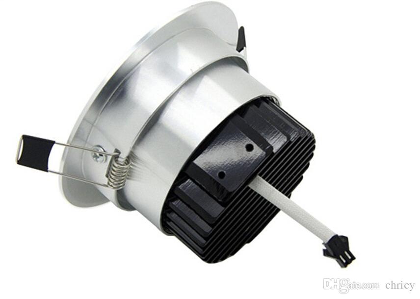 Dimmable LED Recessed Spotlight COB Downlight 6W/9W/12W/15W Silver Ceiling Lamp Warm Cool white AC85-265V