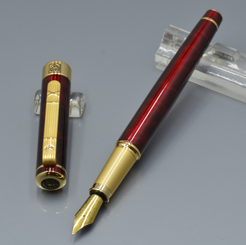 AAA quality Picasso M nib wine red / Black fountain pen school office stationery writing lady ink pens For birthday gift