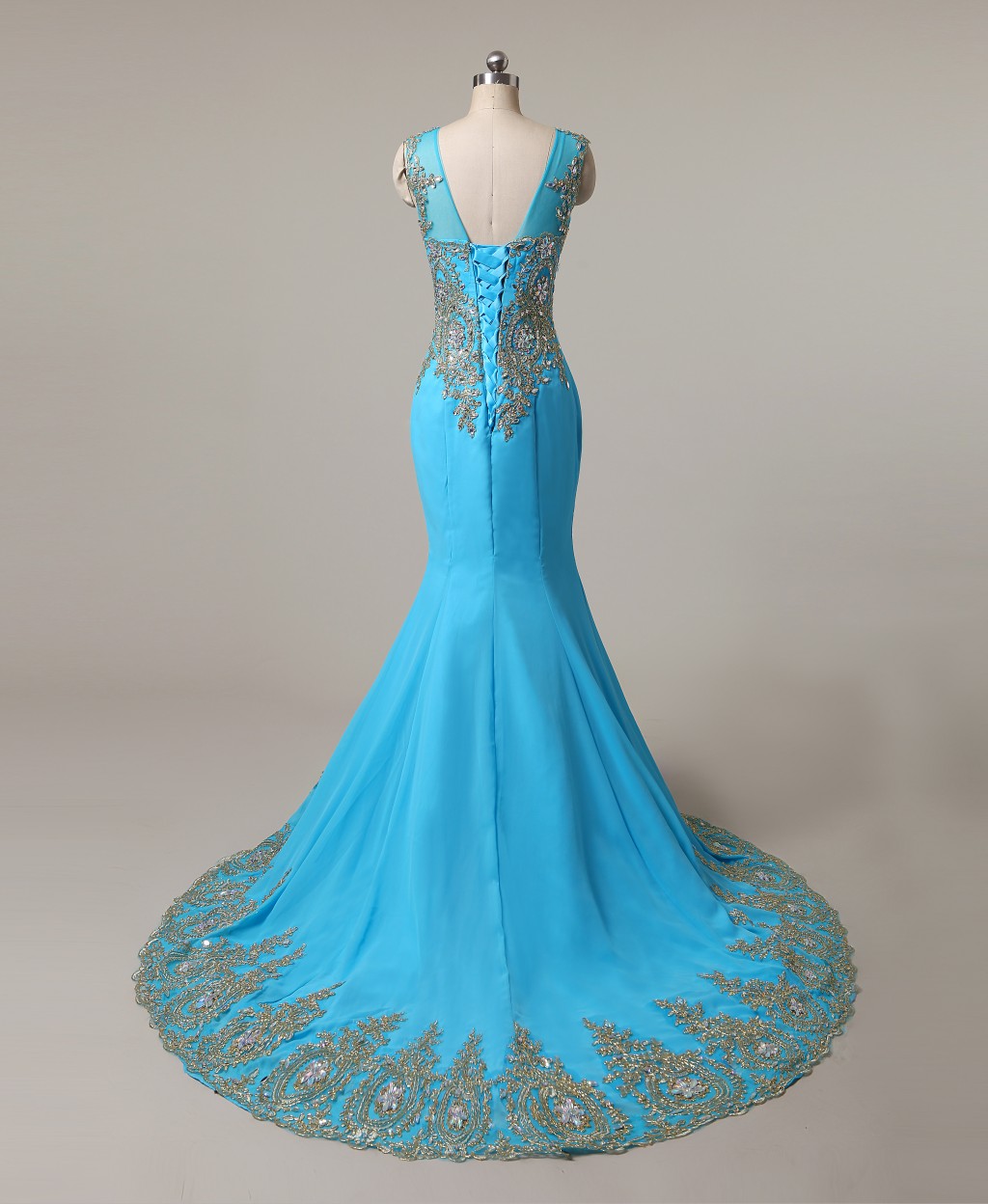 new black blue long lace mermaid formal evening dresses scoop crystal lace up pageant prom party gown stock q15