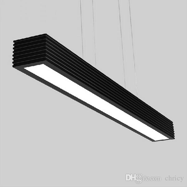Modern Led Pendant Lights Square Office Suspended Hanging Light Fixture for Office Classroom Living Room Bedroom