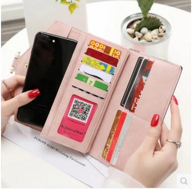 Free shipping new style 2017 fashion Wallets lady long style wallet zipper purse coin purse with box