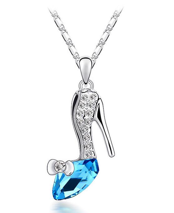 18K Gold and Silver Plated High Heels Shoe Austrian Crystal Necklace for Women Fashion Pendent Wedding Jewelry Wholesale Price
18K Gold and Silver Plated High Heels Shoe Austrian Crystal Necklace for Women Fashion Pendent Wedding Jewelry Wholesale Price