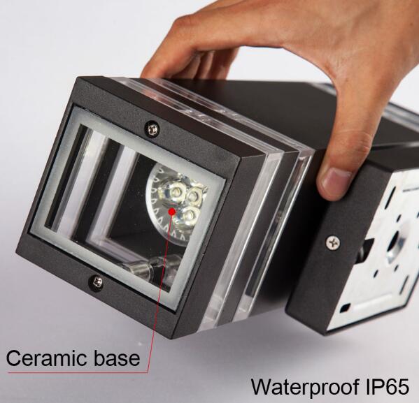 Outdoor Waterproof E27 LED Wall Lamp Porch Lights Up and Down Dual-Head Aluminum Light for Garden Yard Corridor Balcony