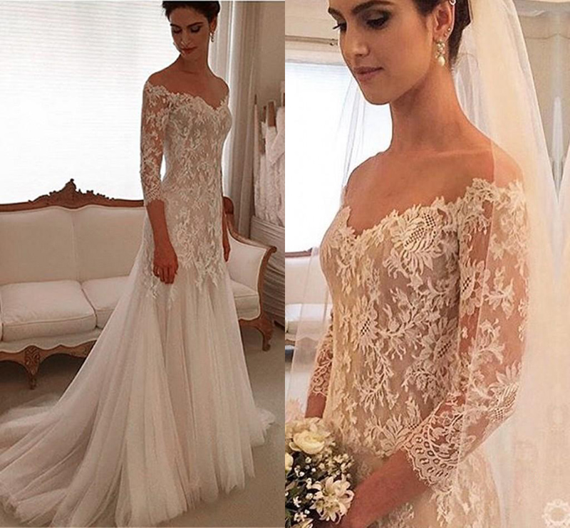 Western Style Popular Wedding Dresses V Neck 3/4 Long Sleeves Wedding Gowns Illusion Sweep Train Lace And Tulle Custom Made Bridal Dress, Pink
Western Style Popular Wedding Dresses V Neck 3/4 Long Sleeves Wedding Gowns Illusion Sweep Train Lace And Tulle Custom Made Bridal Dress, Pink