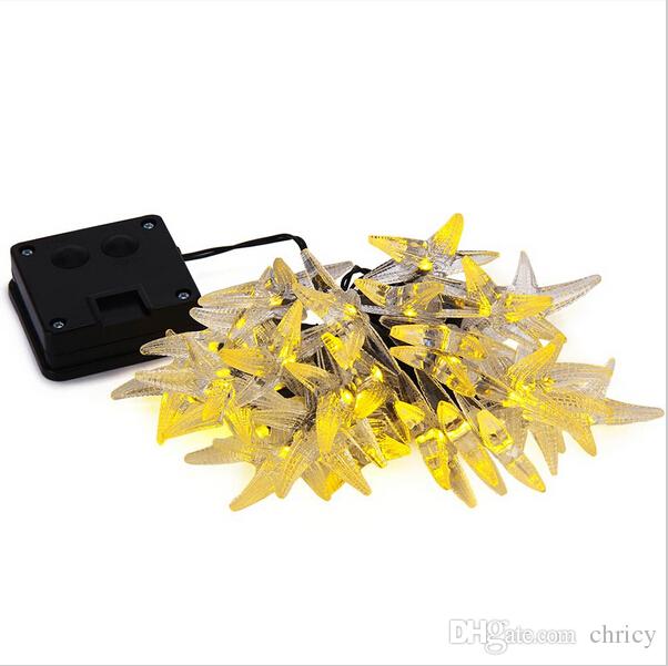 Starfish Shape Solar LED Decorative Lamps String Light for Christmas Festival Holiday light String With Solar Panel