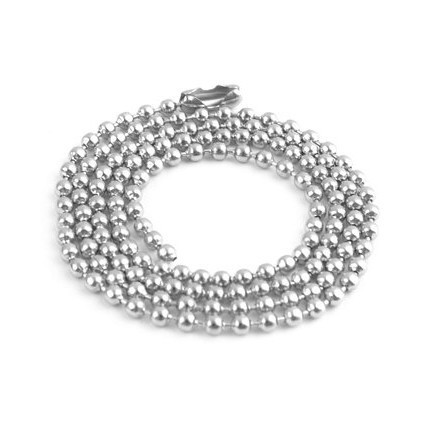 Wholesale 304 Stainless Steel Beaded Ball Chain Necklace Chains 45cm 50cm 60cm 70cm 20pcs/lot FN100