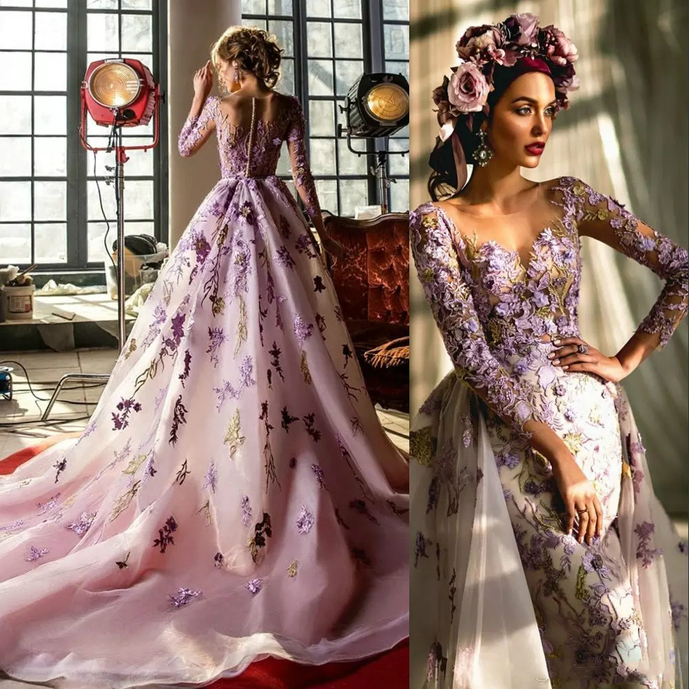 Purple Applique Mermaid Evening Dresses With Detachable Train Sheer Jewel Neck Lace Applique Beads Long Sleeve Prom Dress Sweep Train Plus, Blue
Purple Applique Mermaid Evening Dresses With Detachable Train Sheer Jewel Neck Lace Applique Beads Long Sleeve Prom Dress Sweep Train Plus, Blue